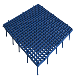 KÜMES YER IZGARA 50X50 MAVİ  1 ADET